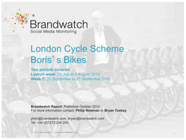 London Cycle Scheme Boris's Bikes