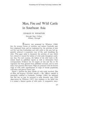 Man, Fire, and Wild Cattle in Southeast Asia, by Charles H