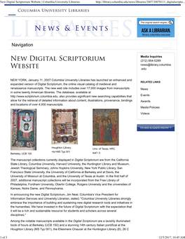 New Digital Scriptorium Website | Columbia University Libraries