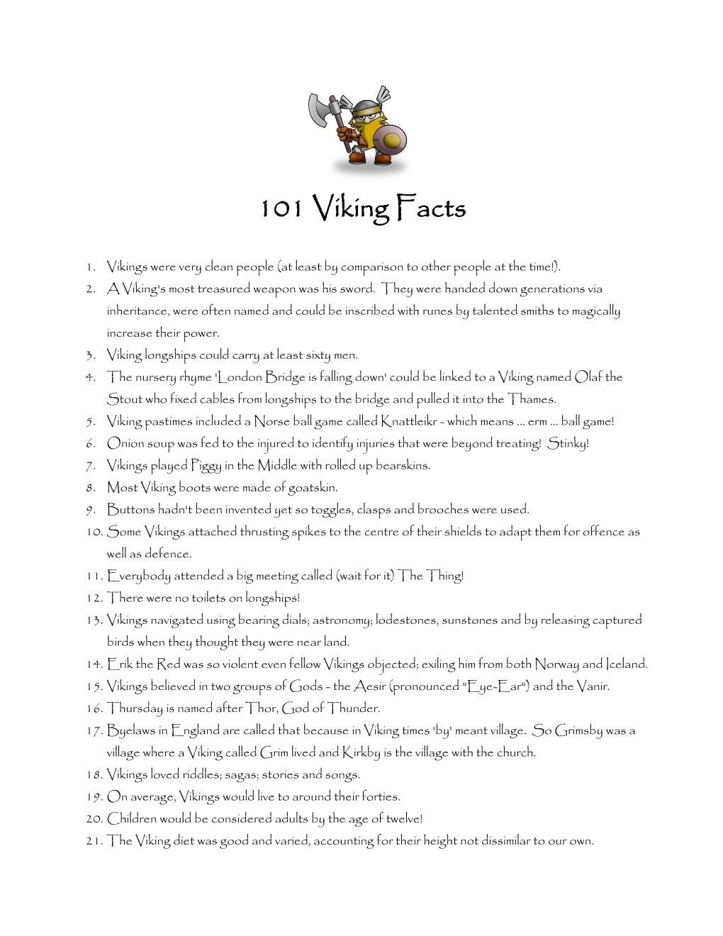 101 Viking Facts