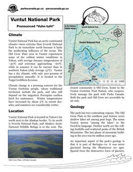 Vuntut National Park Fact Sheet