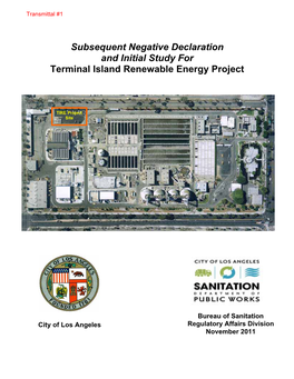 Subsequent Negative Declaration and Initial Study for Terminal Island Renewable Energy Project