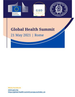 Global Health Summit Media Handbook
