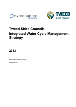 Tweed Shire Council: Integrated Water Cycle Management Strategy