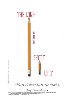 The Long and Short of It : from Aphorism to Novel / Gary Saul Morson