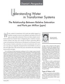 Understanding Water in Transformer Systems