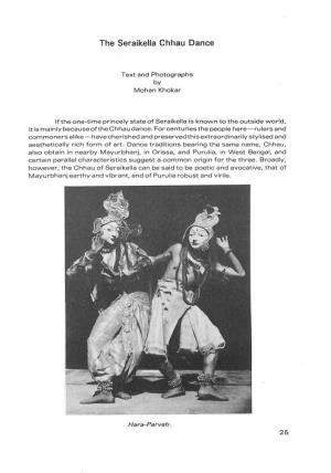 The Seraikella Chhau Dance