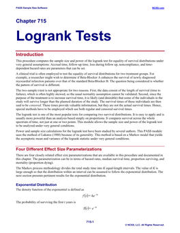 Logrank Tests