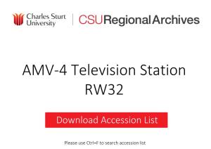 AMV-4 Television Station RW32