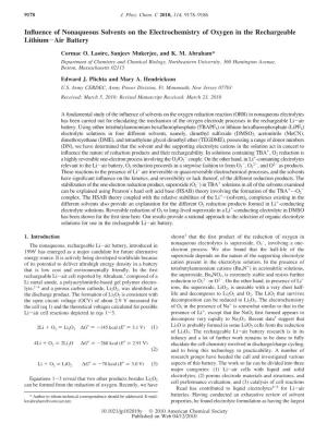 Influence of Nonaqueous Solvents on the Electrochemistry of Oxygen In