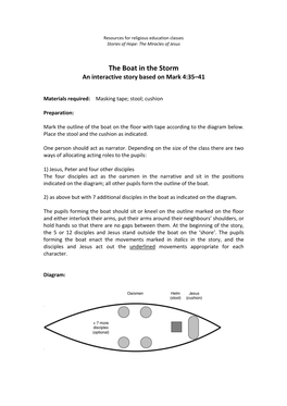 The Boat in the Storm an Interactive Story Based on Mark 4:35–41