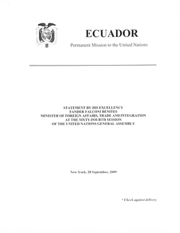 ECUADOR Permanent Mission to the United Nations