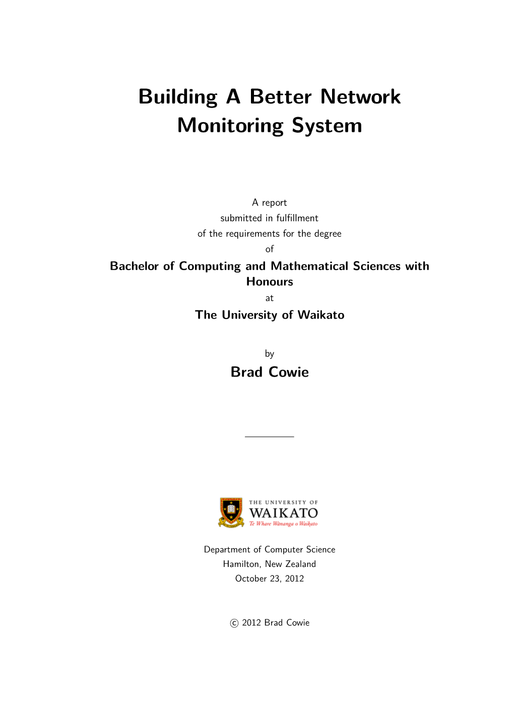 Building a Better Network Monitoring System