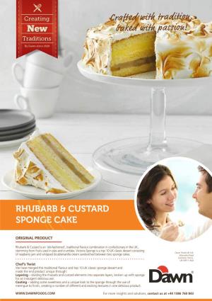 Rhubarb & Custard Sponge Cake