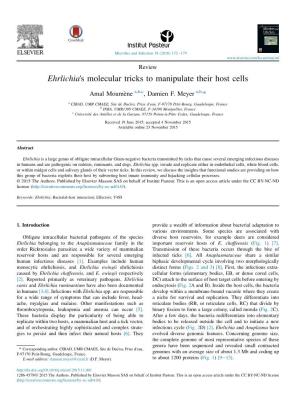 Ehrlichia's Molecular Tricks to Manipulate Their Host Cells