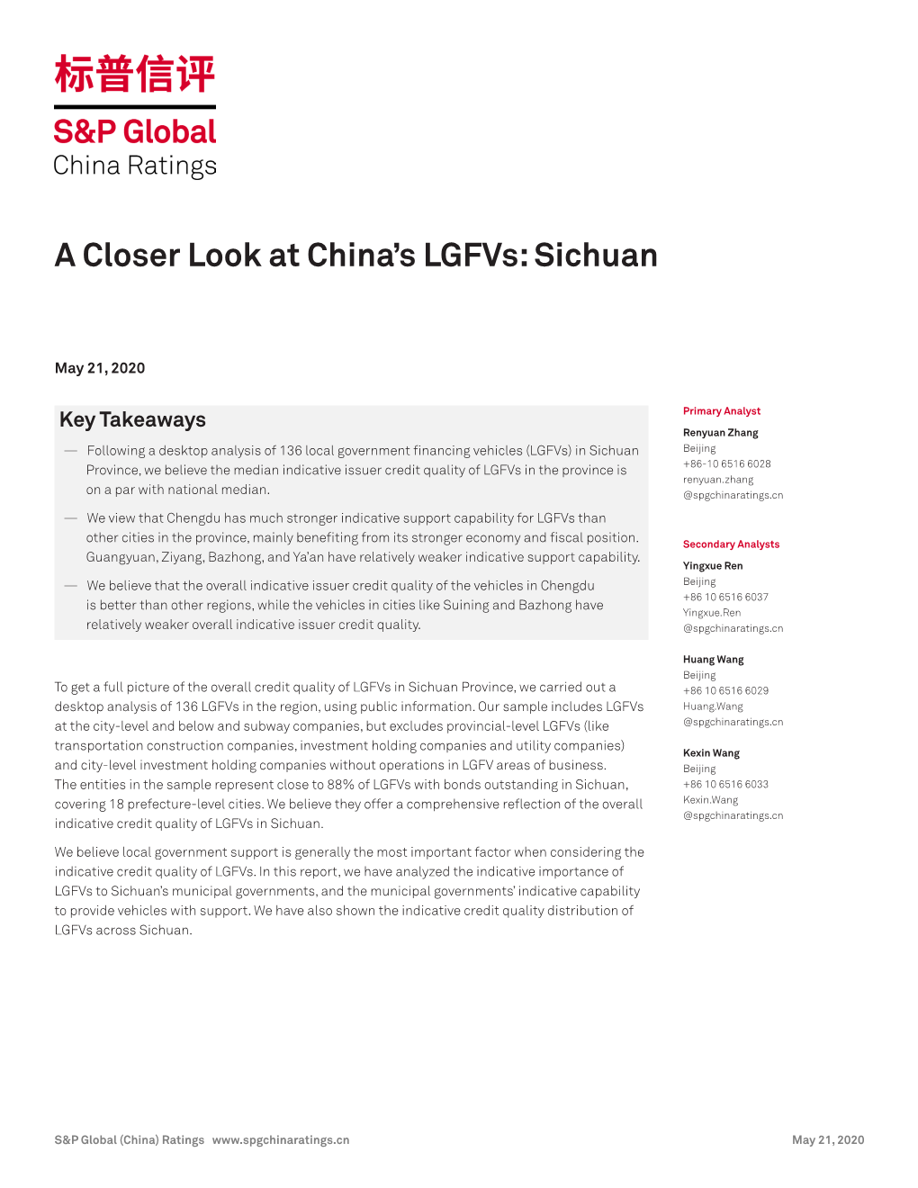 A Closer Look at China's Lgfvs: Sichuan