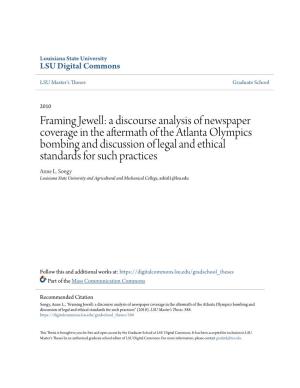 Framing Jewell: a Discourse Analysis of Newspaper Coverage in The
