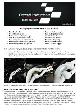 What Is a Forced Induction Interchiller?