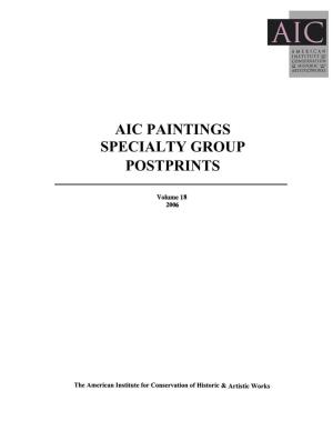 Aic Paintings Specialty Group Postprints
