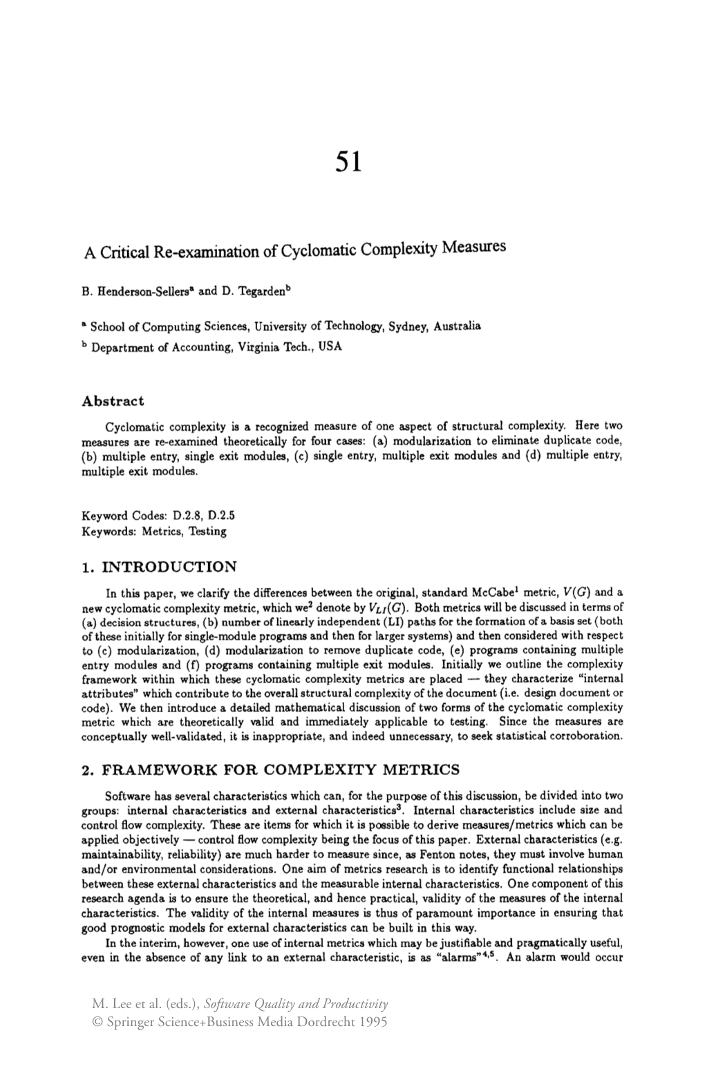 A Critical Re-Examination of Cyclomatic Complexity Measures