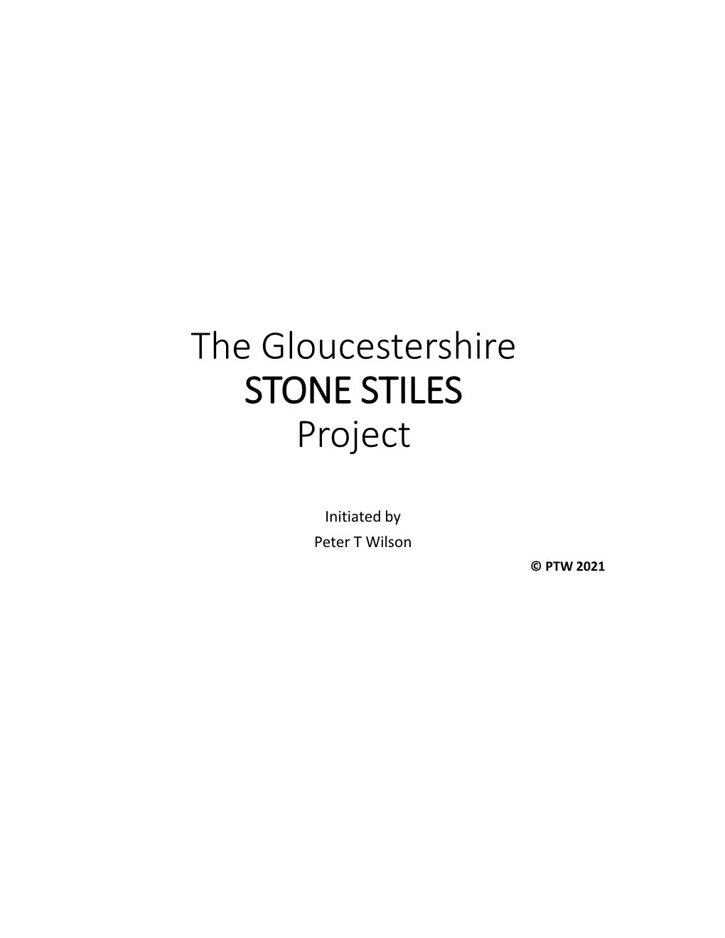 The Gloucestershire STONE STILES Project