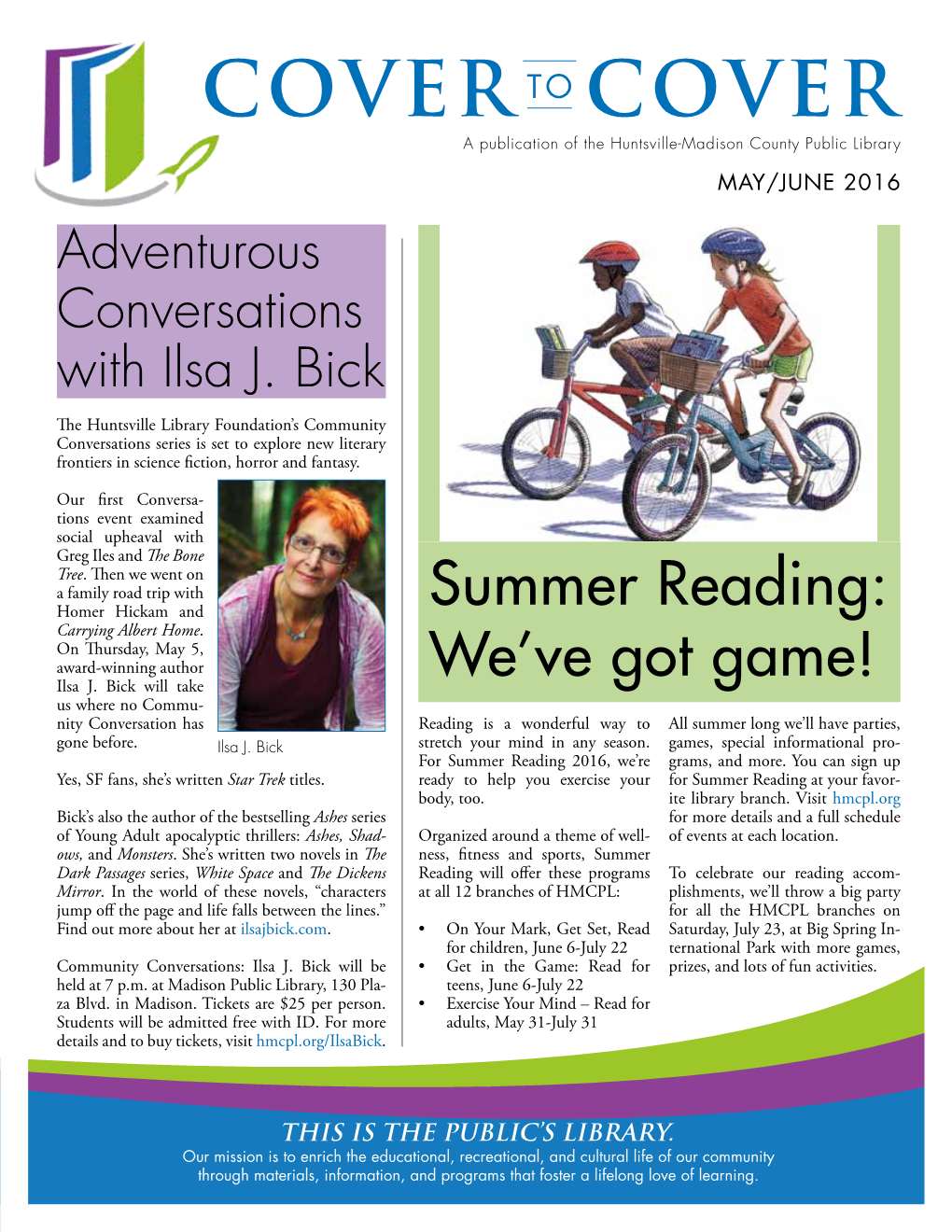 May/June 2016 Adventurous Conversations with Ilsa J