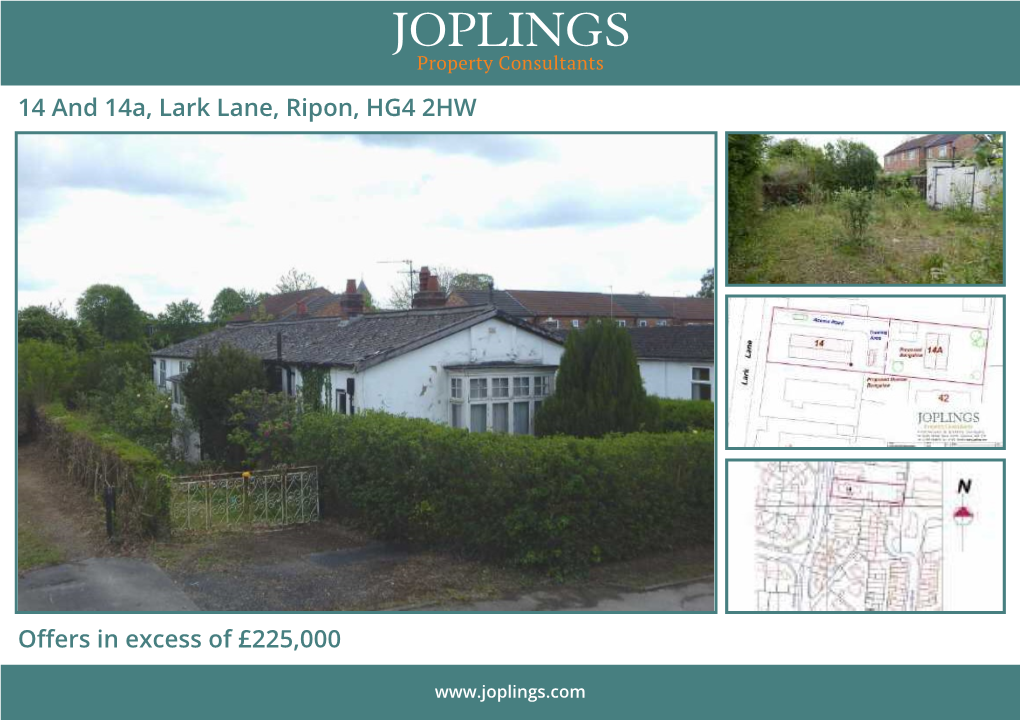 14 and 14A, Lark Lane, Ripon, HG4 2HW Offers In