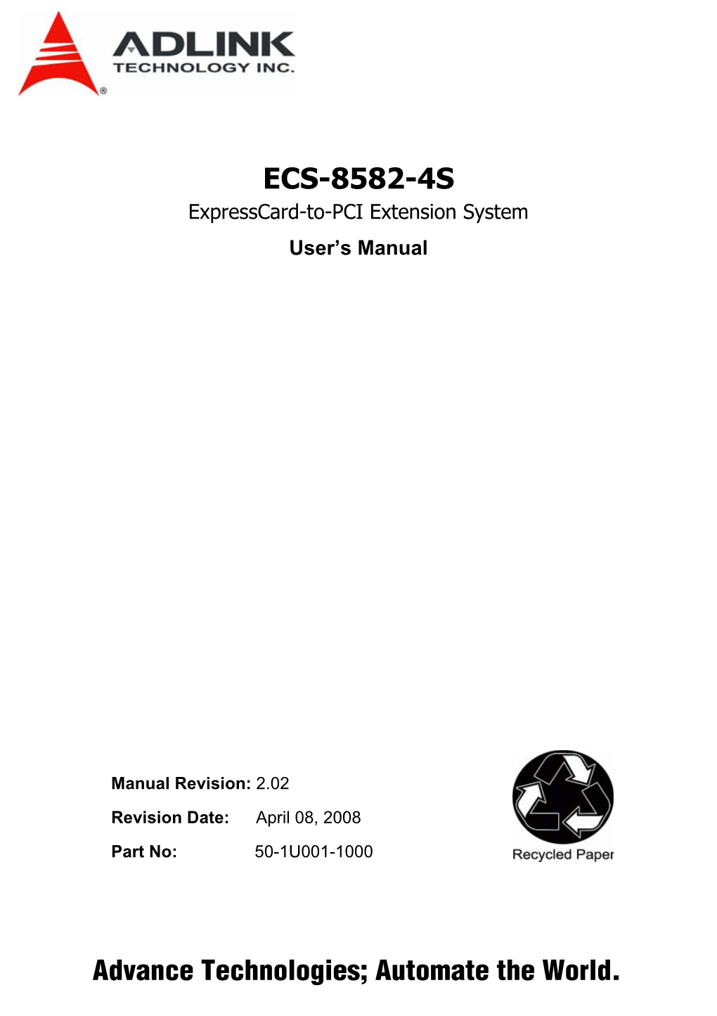 ECS-8582-4S, Expresscard-To-PCI Extension System