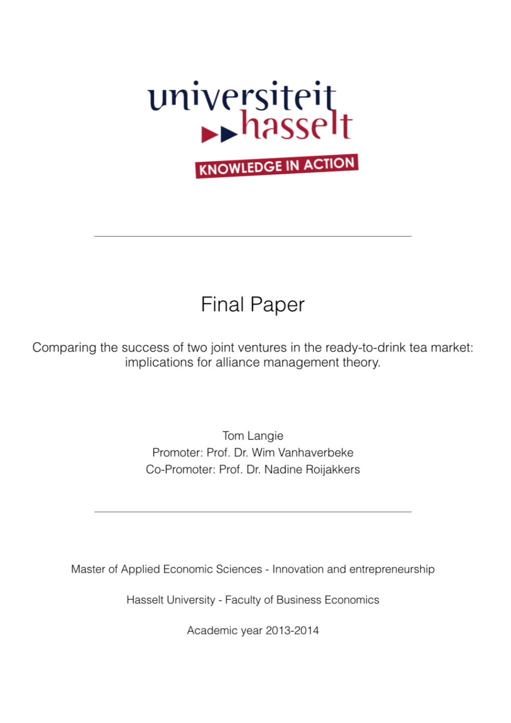 THESIS Tom LANGIE 2014.Pdf