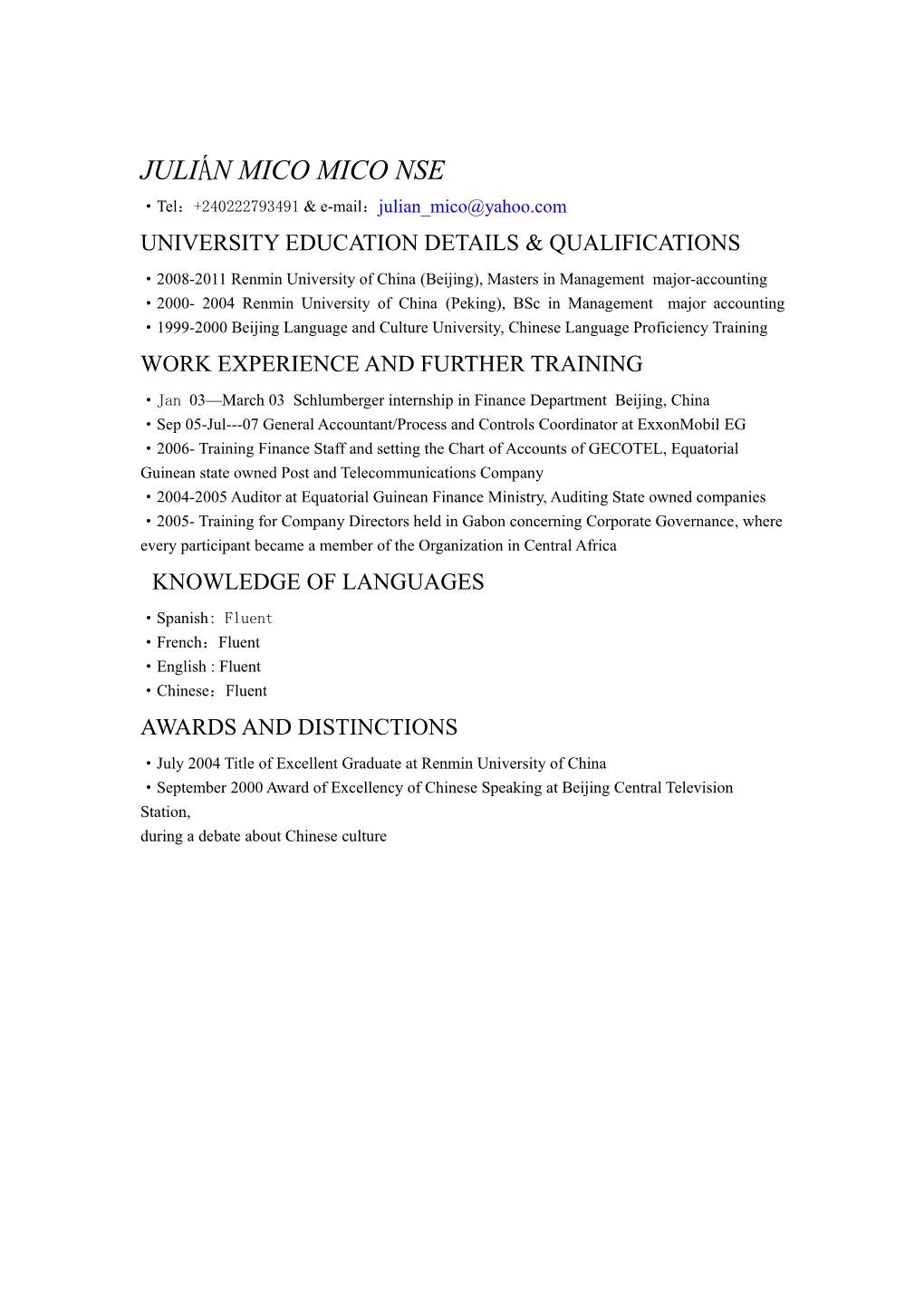 University Education Details & Qualifications