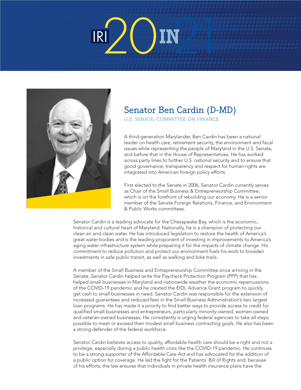 Senator Ben Cardin (D-MD) U.S