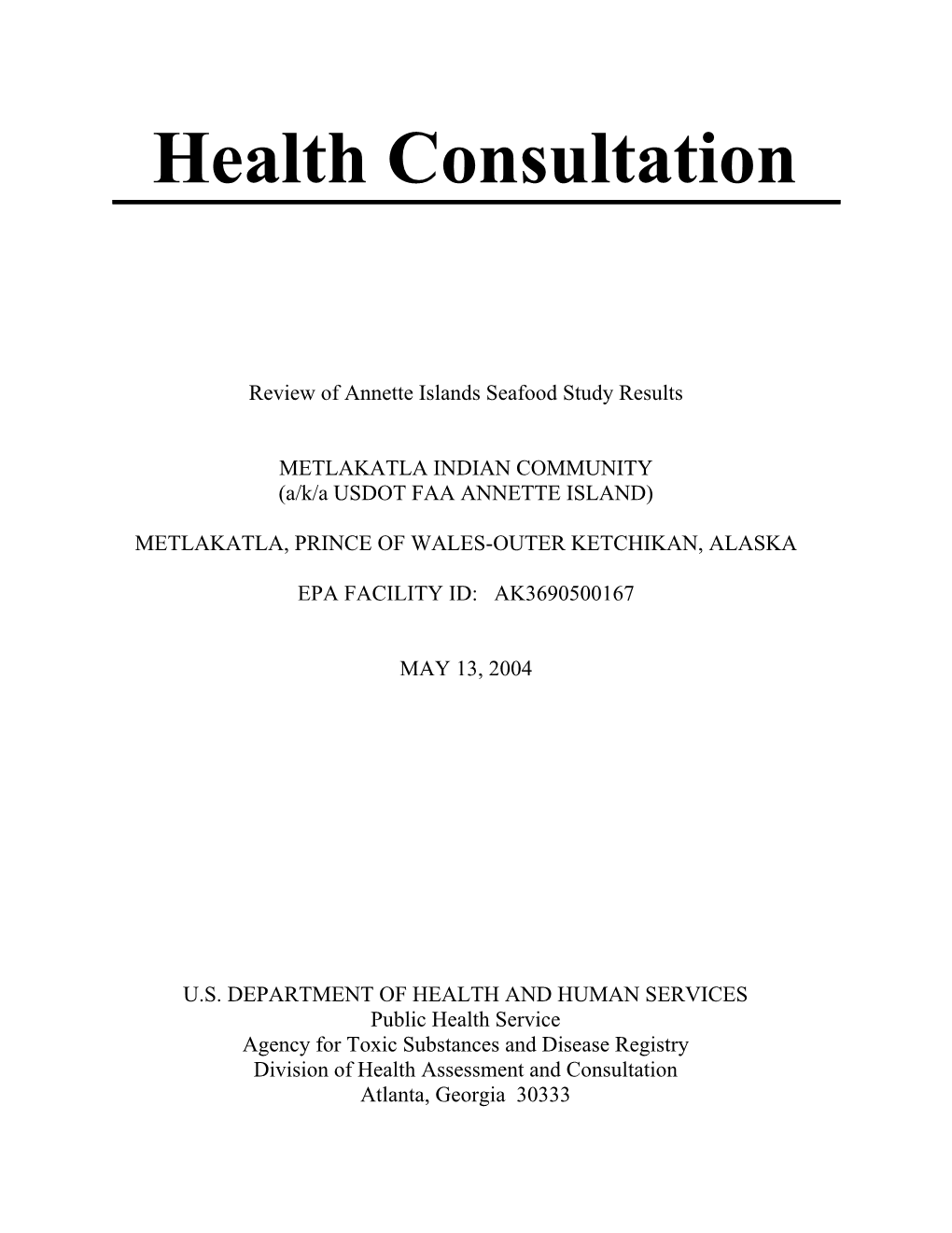 Health Consultation