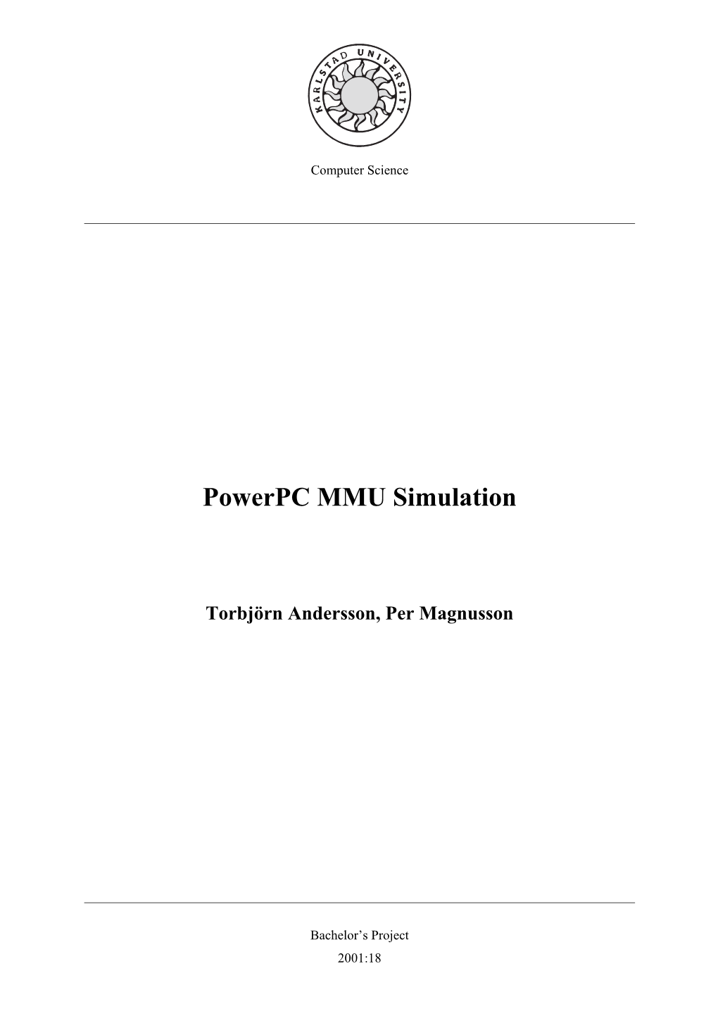 Powerpc MMU Simulation