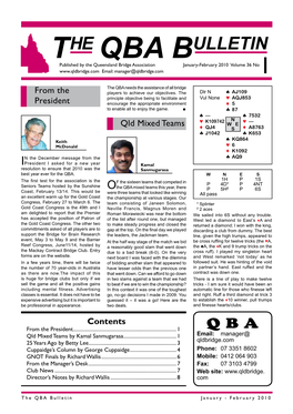 The QBA Bulletin January - February 2010 