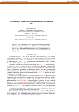 Constructions and Bounds for Mixed-Dimension Subspace Codes