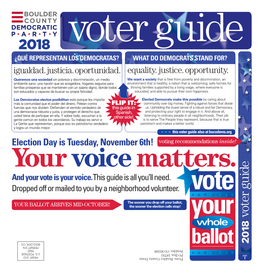 Ballot, YOUR BALLOT ARRIVES MID-OCTOBER! the Sooner the Election Calls Stop!