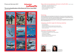 Prices and Services 2021 the Annual Publication of the Swiss Air Force