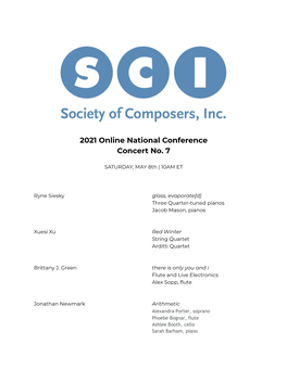 2021 Society of Composers Online National Conference