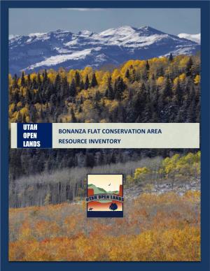 Bonanza Flat Conservation Area Resource Inventory