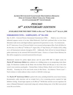 Psycho 50Th Anniversary Edition