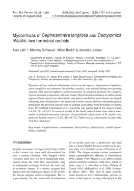 Cephalanthera Longifolia and Dactylorhiza Majalis, Two Terrestrial Orchids