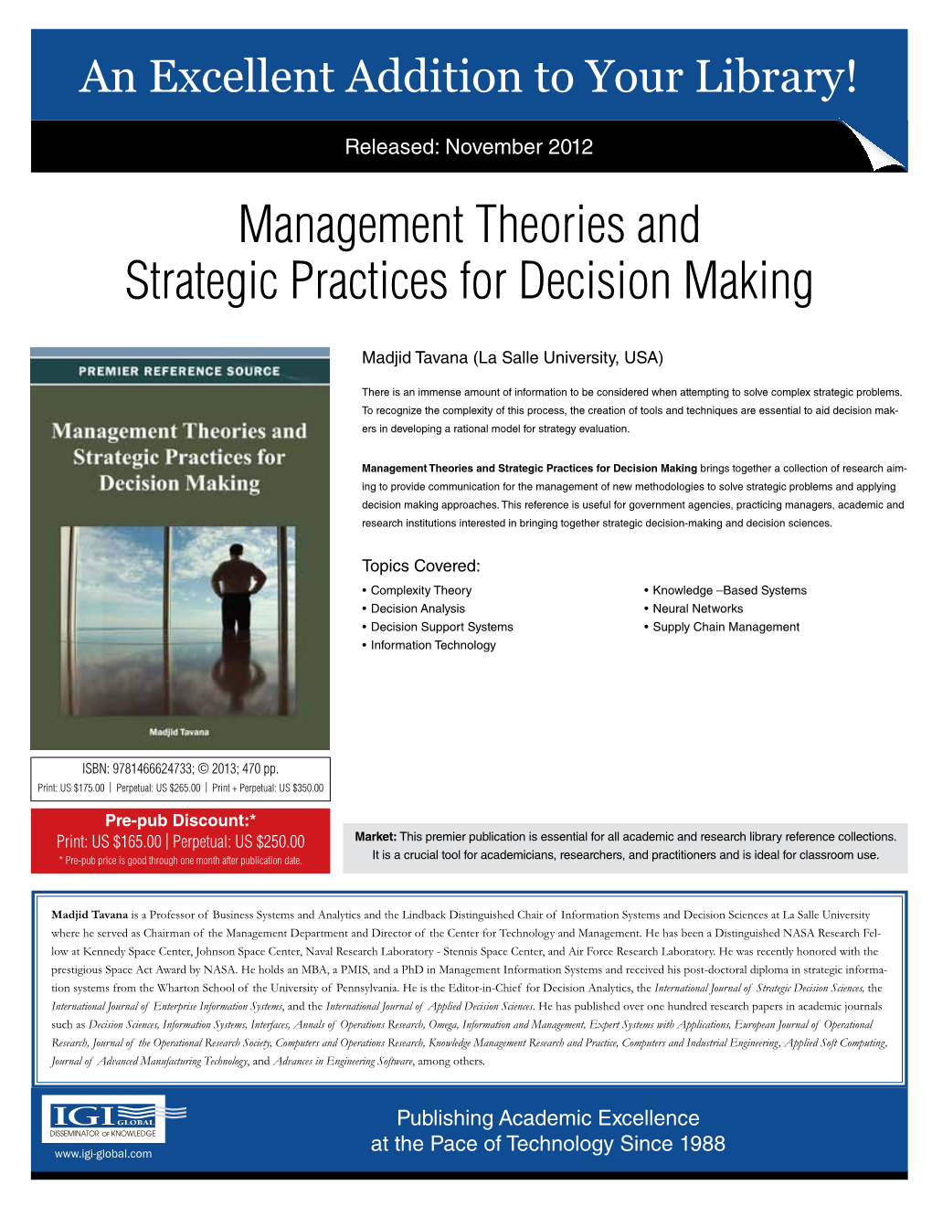 Management Theories and Strategic Practices for Decision Making