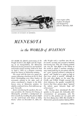 Minnesota in the World of Aviation