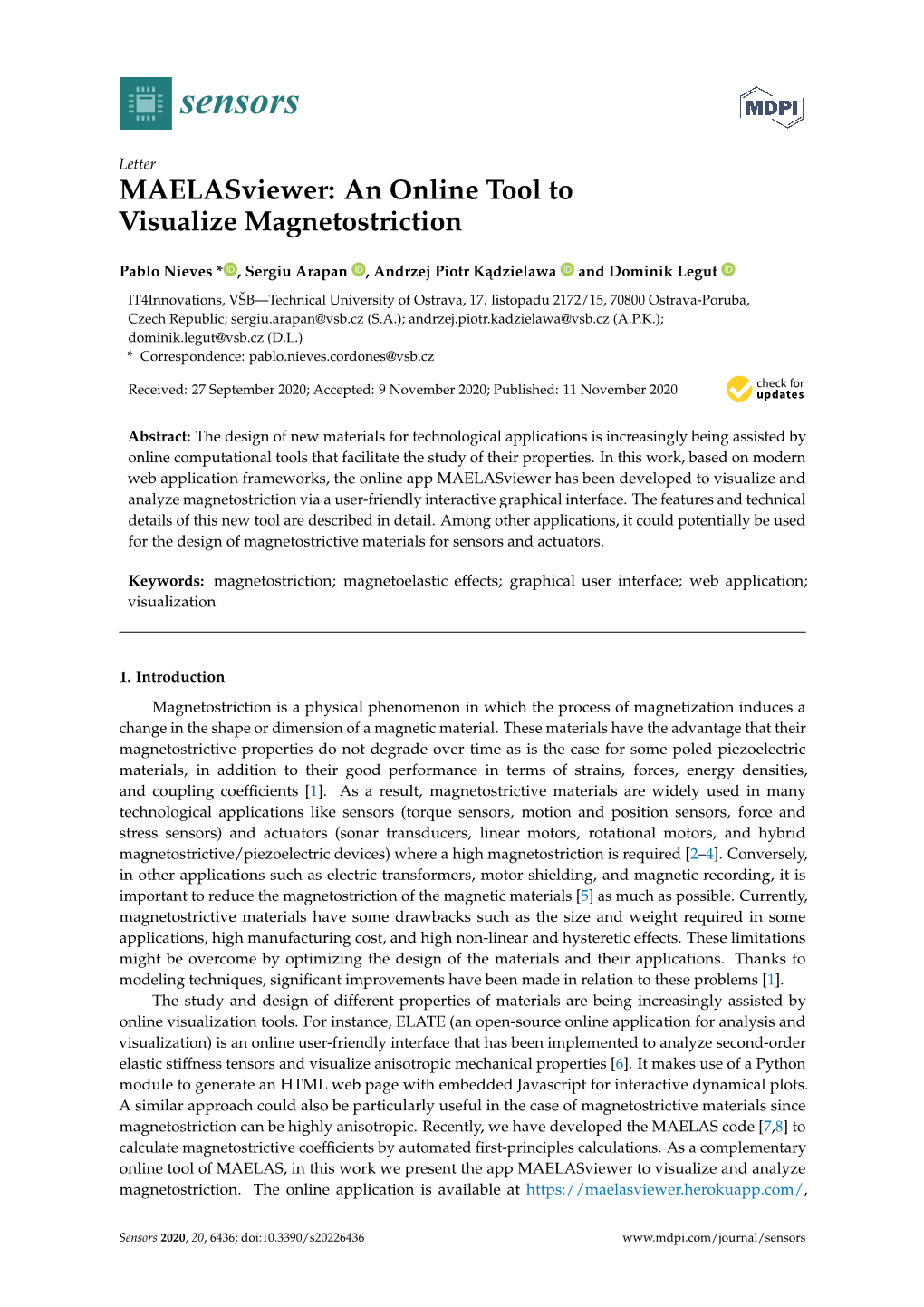 An Online Tool to Visualize Magnetostriction