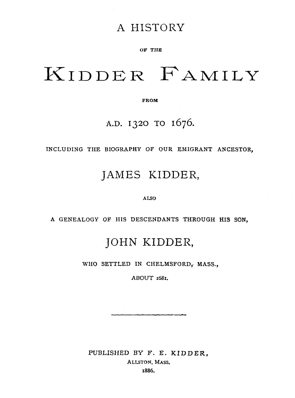 Kidder Family