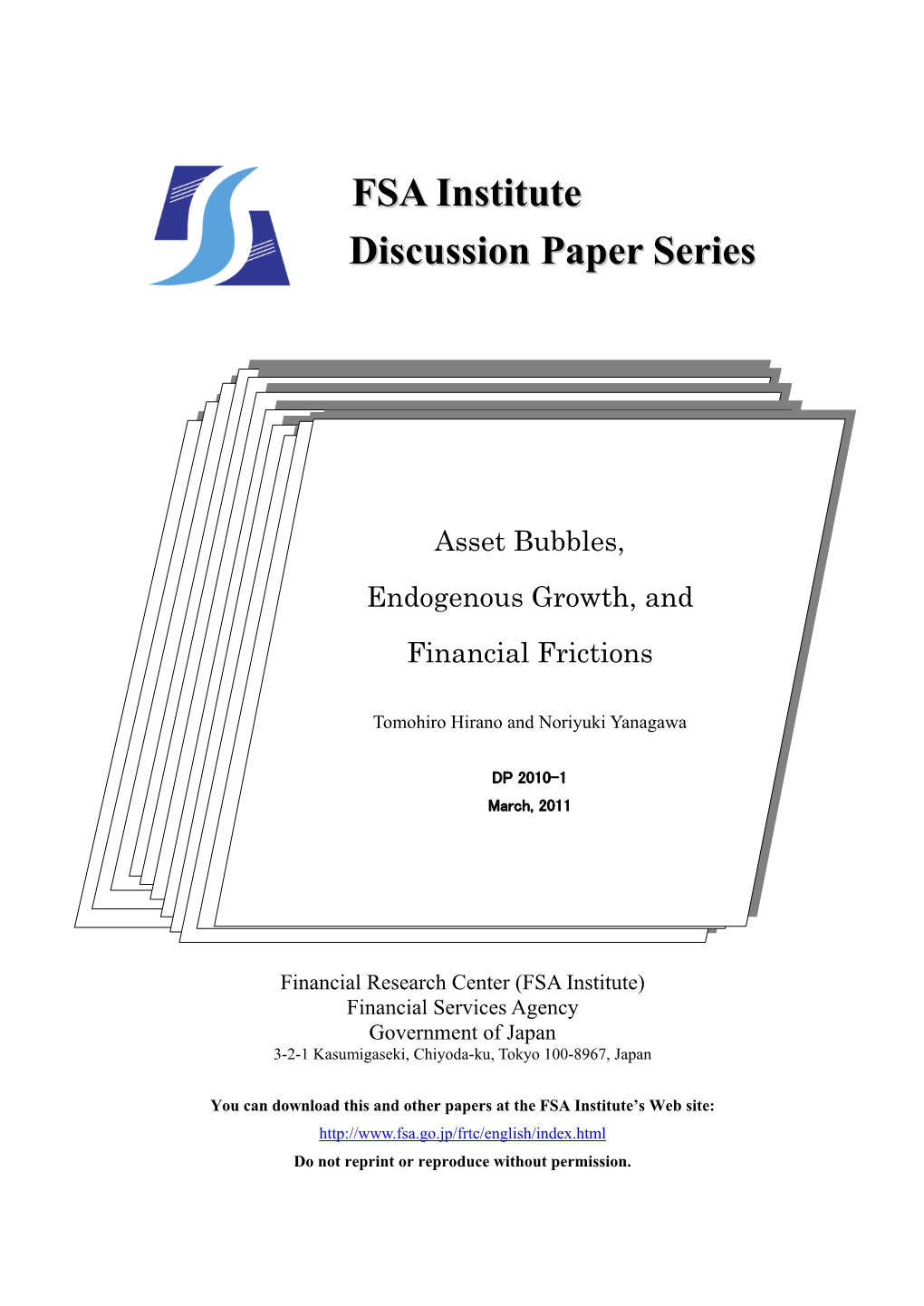 FSA Institute Discussion Paper Series