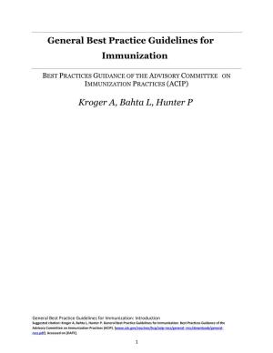 Advisory Committee on Immunization Practices (Acip)