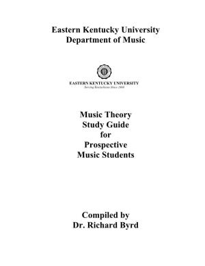 EKU Music Theory Study Guide