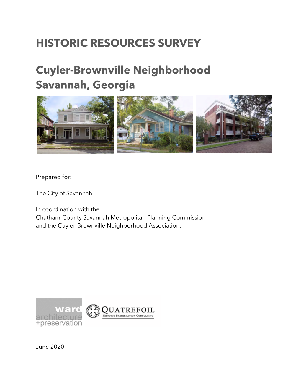 HISTORIC RESOURCES SURVEY Cuyler-Brownville Neighborhood