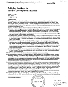 Bridging the Gaps in Internet Development in Africa